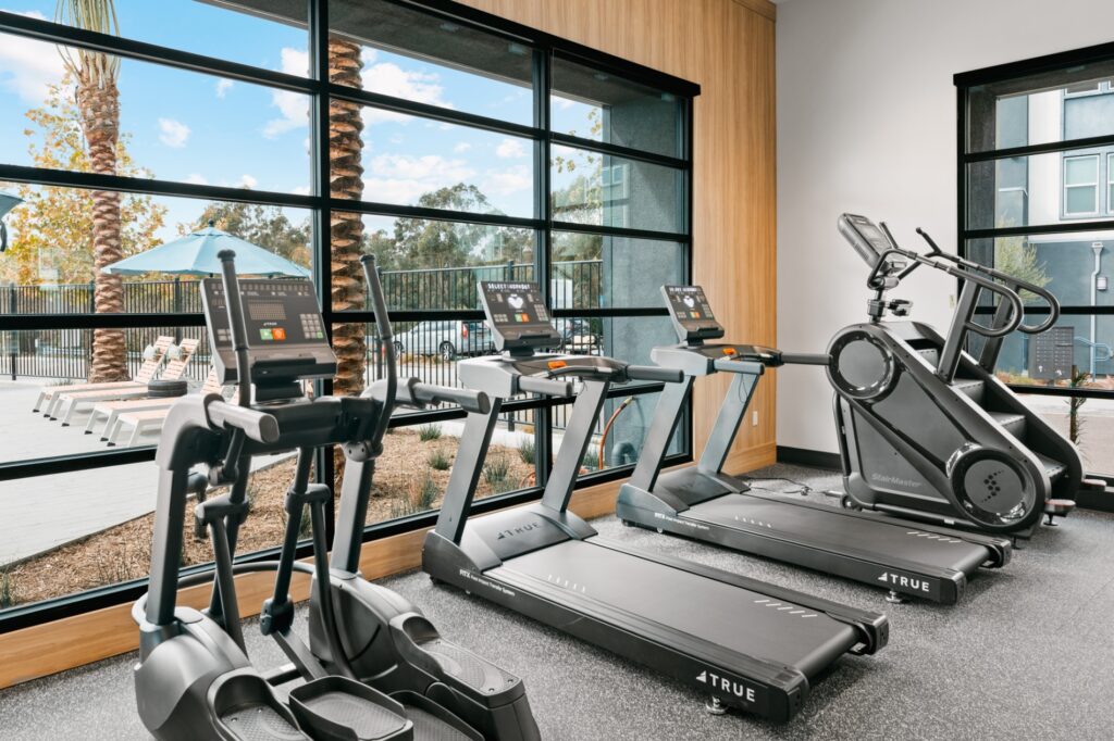 Fitness Center with with exercise machines